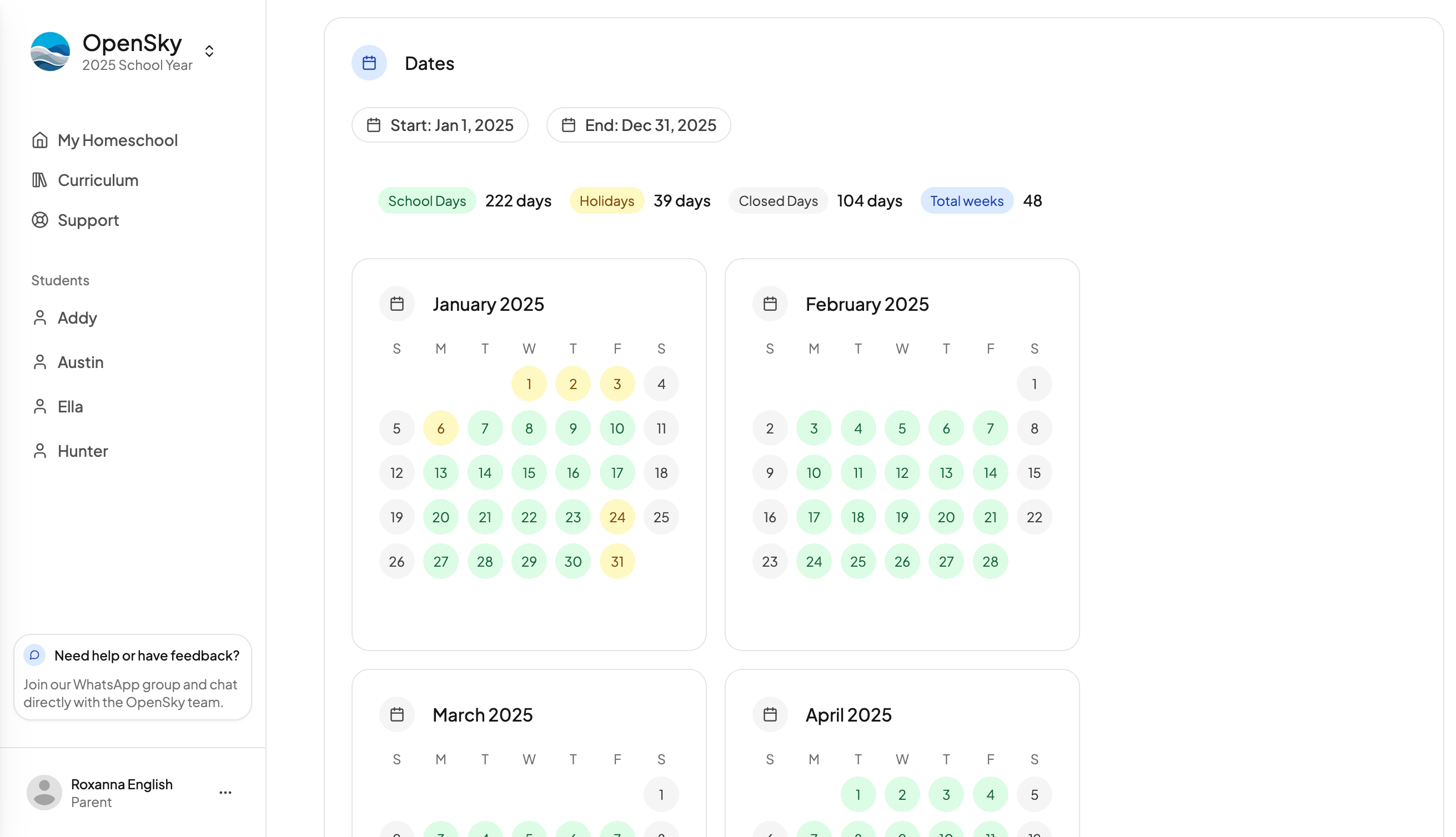 Flexible School Calendar preview